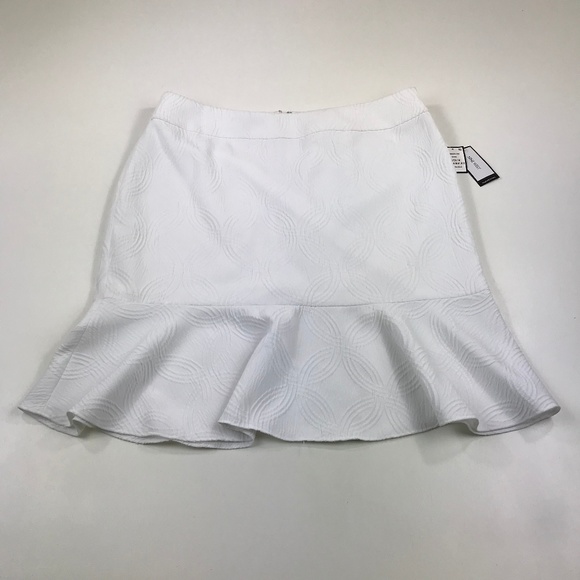 Nine West Dresses & Skirts - Nine West Ivory Jacquard Flounce Skirt - Size14
